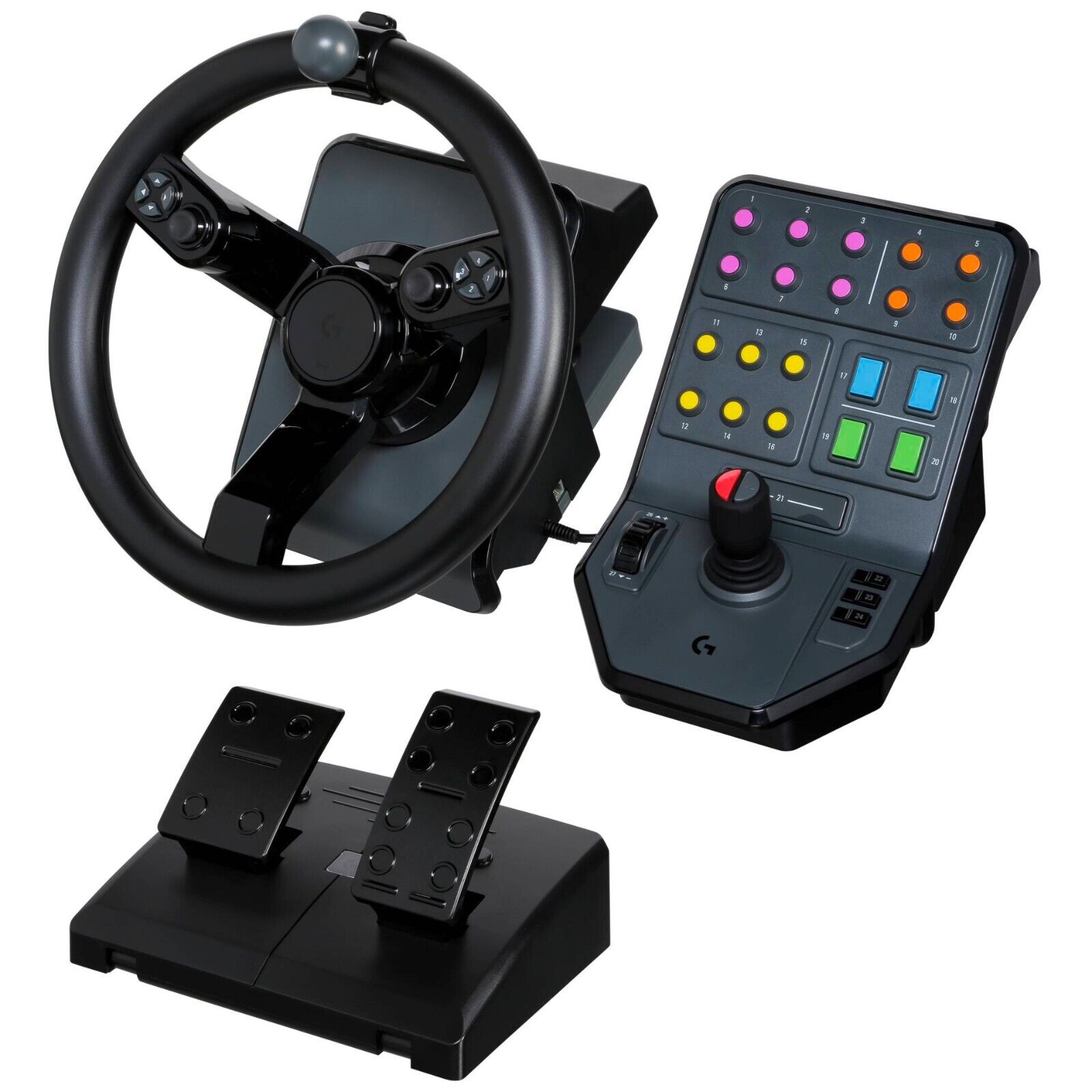 Logitech G Farm Simulator Heavy Equipment Bundle Simulation Wheel, Pedal & Panel - Preowned