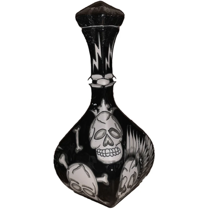 Dulce Amargura Day of the Dead Reposado Tequila 1L Black Skull Decanter - Nestor Liquor