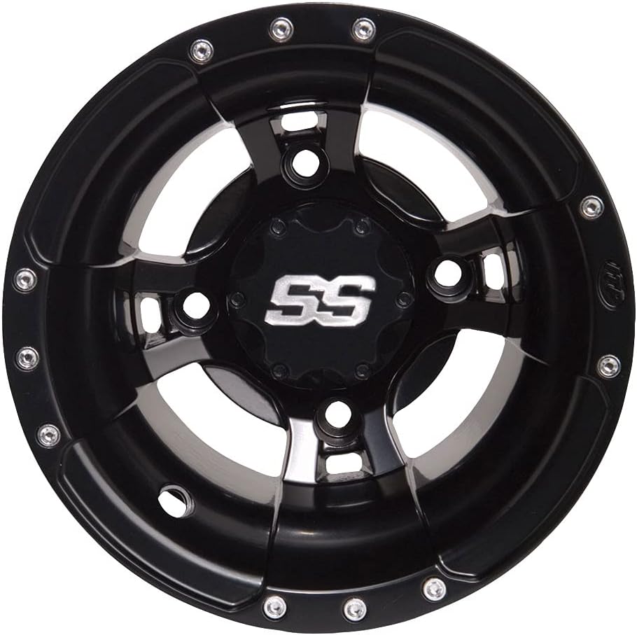 4/110 ITP SS112 Alloy Sport Wheels 10X8 3.0 + 5.0 Black for Cannondale FX440 Moto 2002-2003