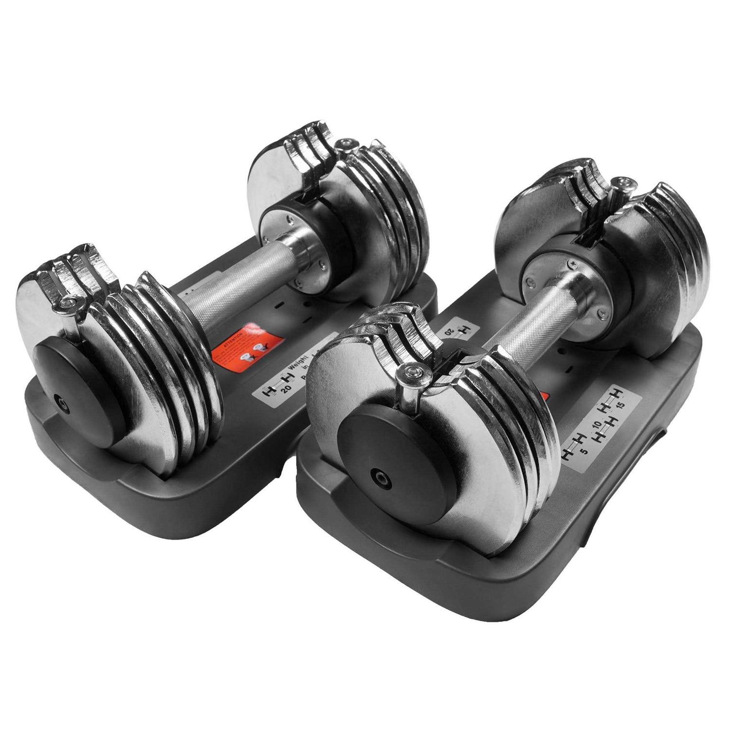Bayou Fitness Pair of 25 lb. Adjustable Dumbbells - Sports Supplies Online Store