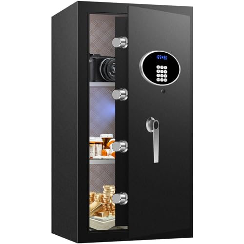 [True to Size] 6.1 Cub Large Home Safe Box Fireproof Waterproof with LCD Screen