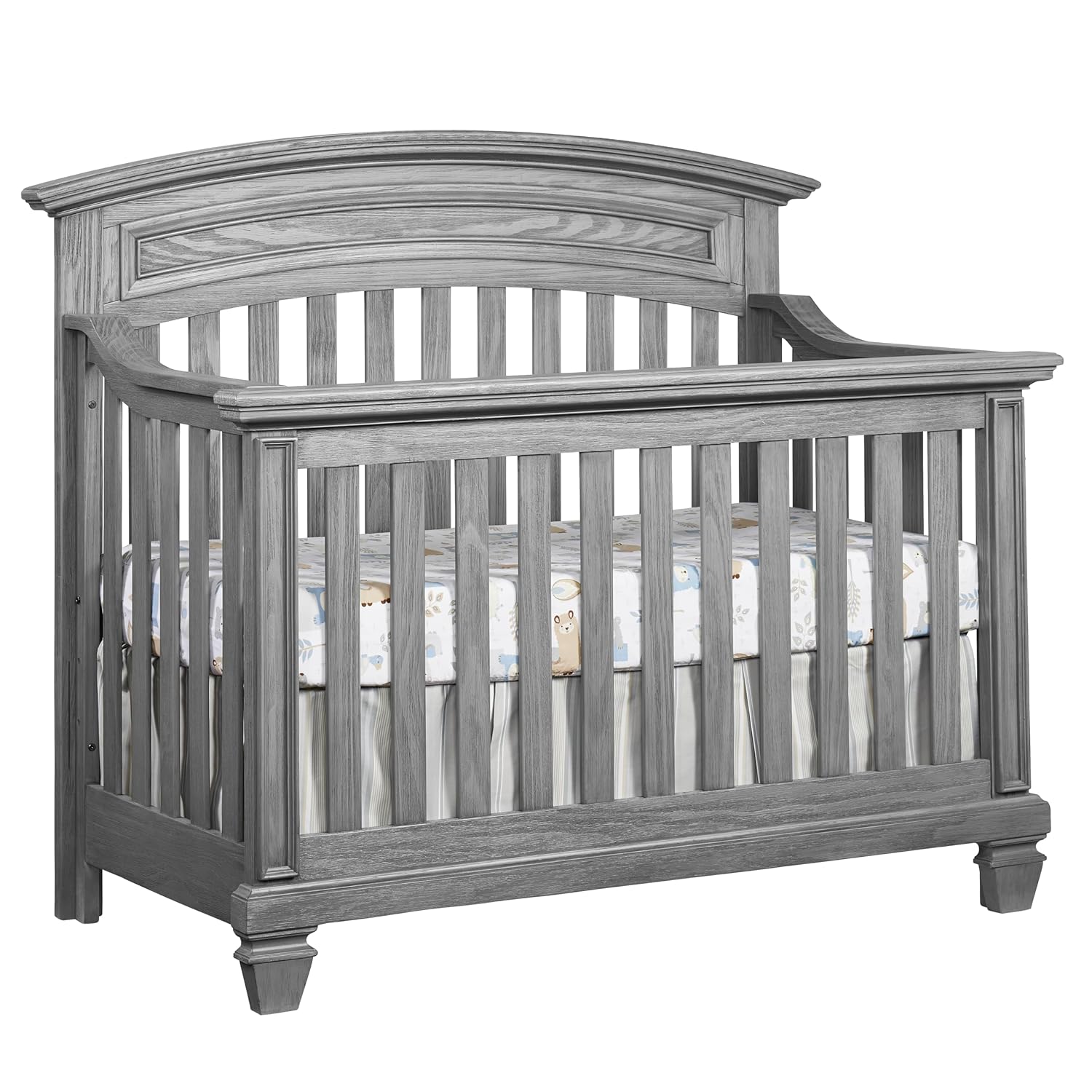 Oxford Baby Richmond 4 in 1 Convertible Crib, Brushed Gray