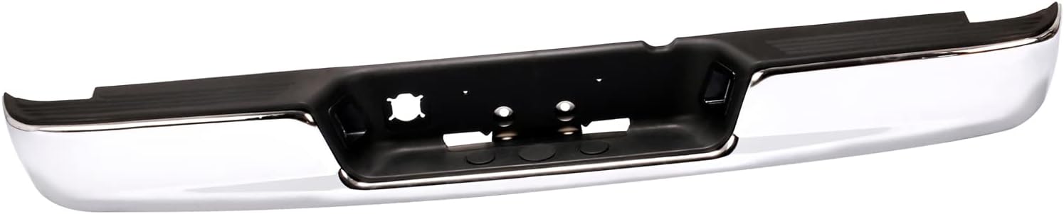 CarPartsDepot Rear Chrome Step Bumper Face Bar Assembly Compatible For Dodge Ram 1500 2500 3500 Standard Crew Extended Cab & Chassis Pickup 2002-2009
