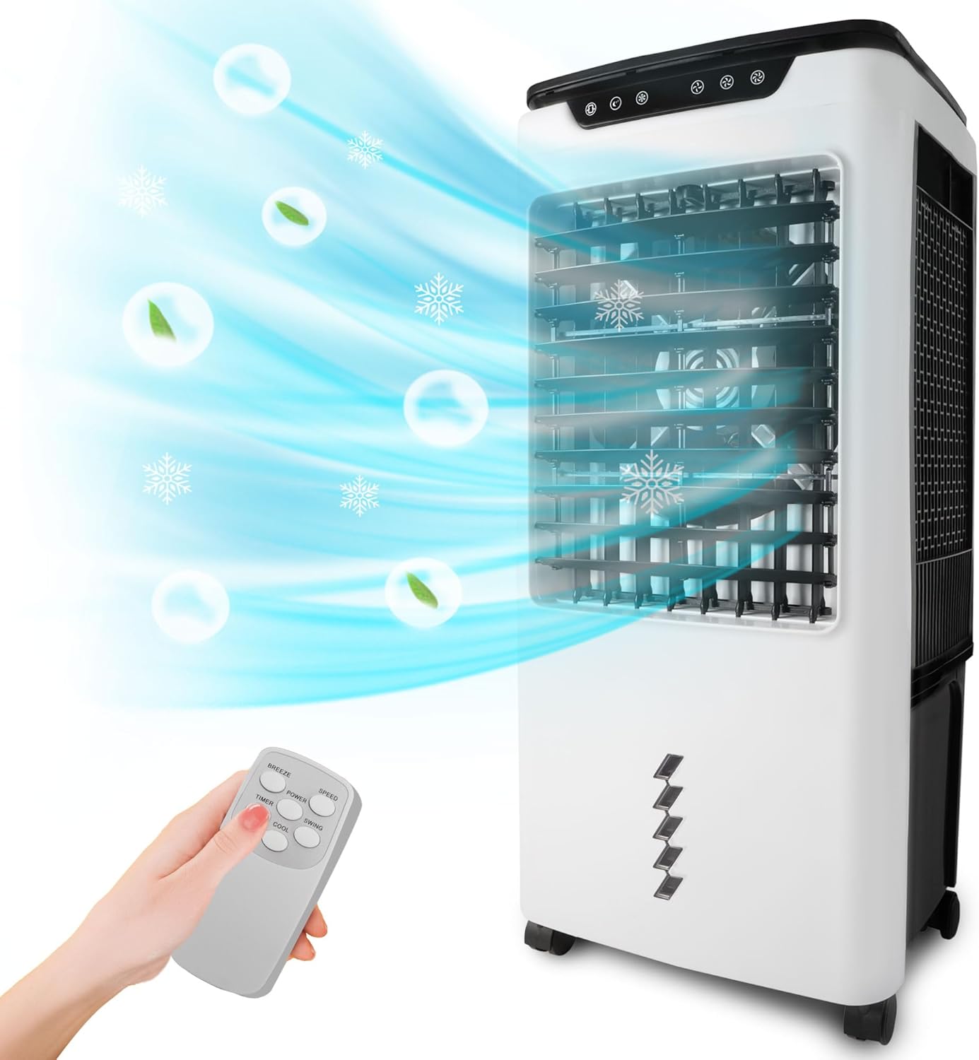 Gorilla Gadgets Powerful Swamp Cooler 5300 CFM, 7 Gallons Water Tank, Portable Indoor Evaporative Air Cooler, Remote Included, Swing Mode