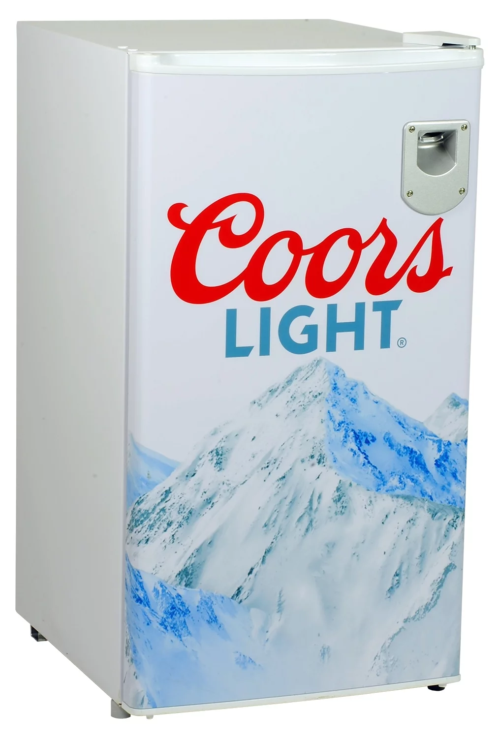 Coors Light Compact Fridge with Bottle Opener, 90 L/ 95 Quart 3.2 Cubic Foot for Snacks, Beverages, Juice, Beer, Den, Dorm, Office, Games Room, or RV