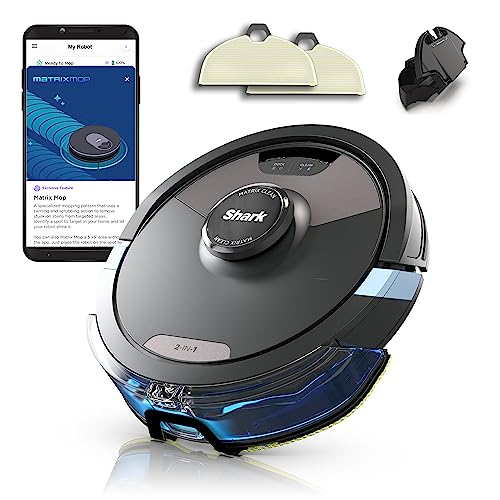 Shark Matrix Plus 2 in1 Robot Vacuum & Mop with Sonic Mopping, Matrix Clean, Home Mapping, HEPA Bagless Self Empty Base, CleanEdge, for Pet Hair