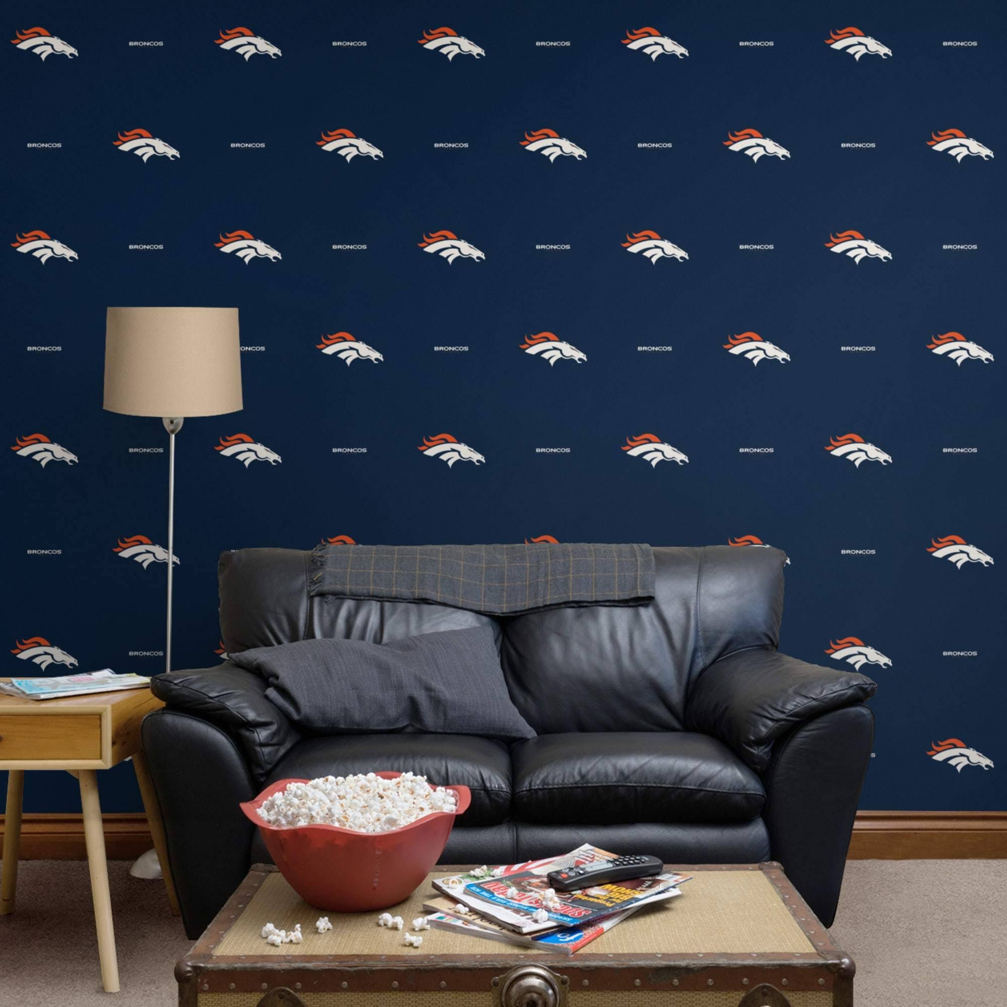 Arizona Cardinals Line 4& L x 24x22 W Peel and Stick Wallpaper Roll Fathead Color: Blue, NFL Team: Denver Broncos