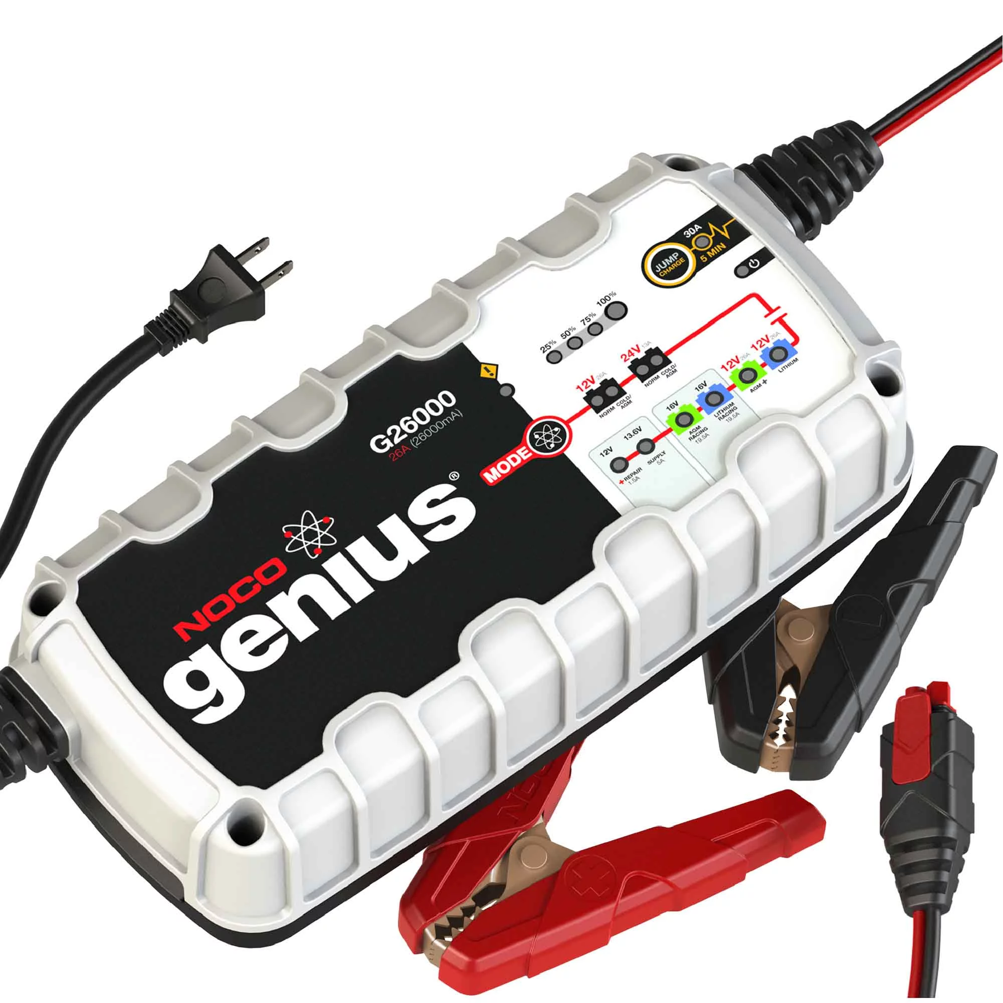 NOCO Genius G26000 12V/24V 26 Amp Pro-Series Battery Charger and Maintainer - Curated Treasures Market