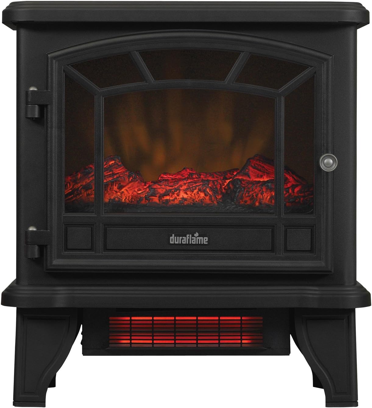 Duraflame DFI-550-22 Freestanding Infrared Quartz Fireplace Stove with Remote Control 1500W, Black