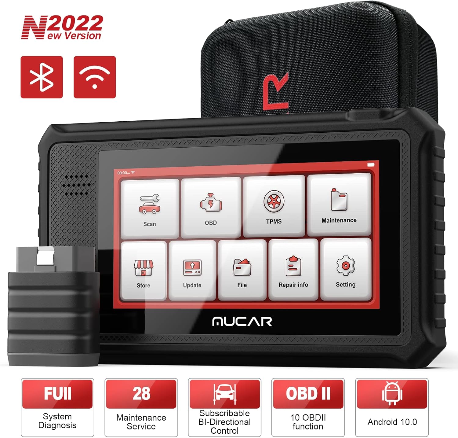 mucar OBD2 Scanner VO6 Scan Tool, 2022 Newest Car Diagnostic Scanner for All Cars with Lifetime Free 28+ Resets & TPMS Service