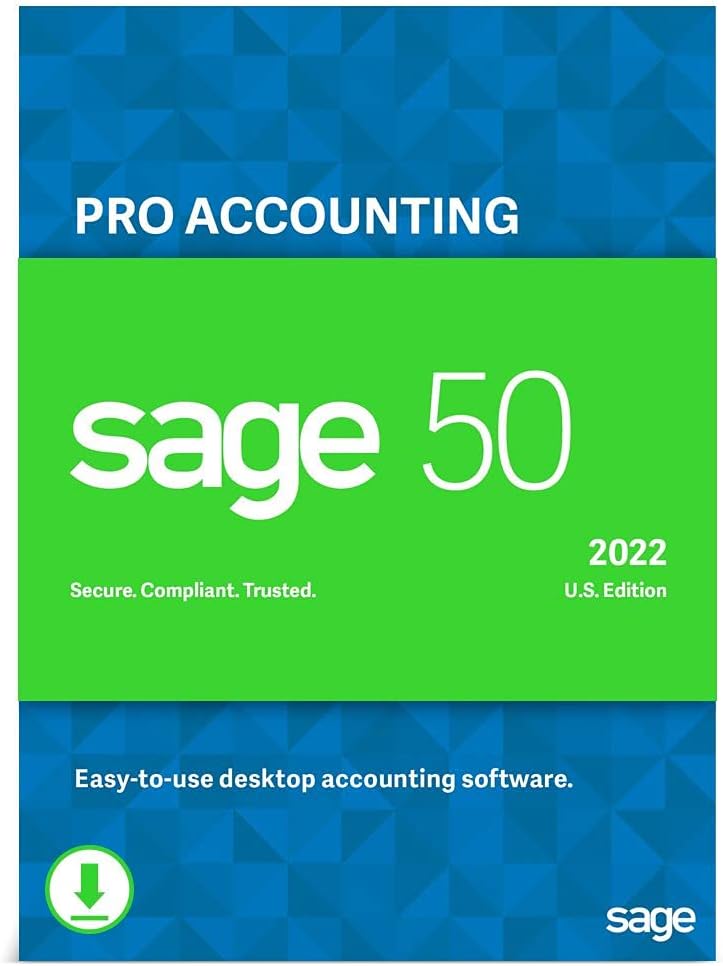 Sage 50 Pro Accounting 2022 U.S. Personal Accounting Software [PC Download]