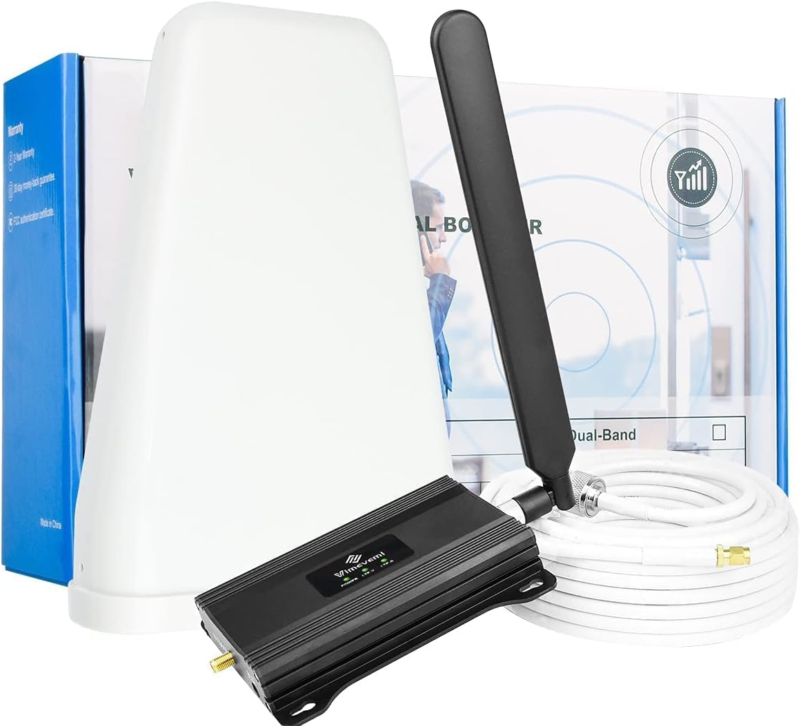 Verizon Cell Phone Signal Booster T Mobile AT&T Signal Booster 4G LTE 5G Band12/13/17 All Carriers Cell Phone Booster Verizon Network Extender