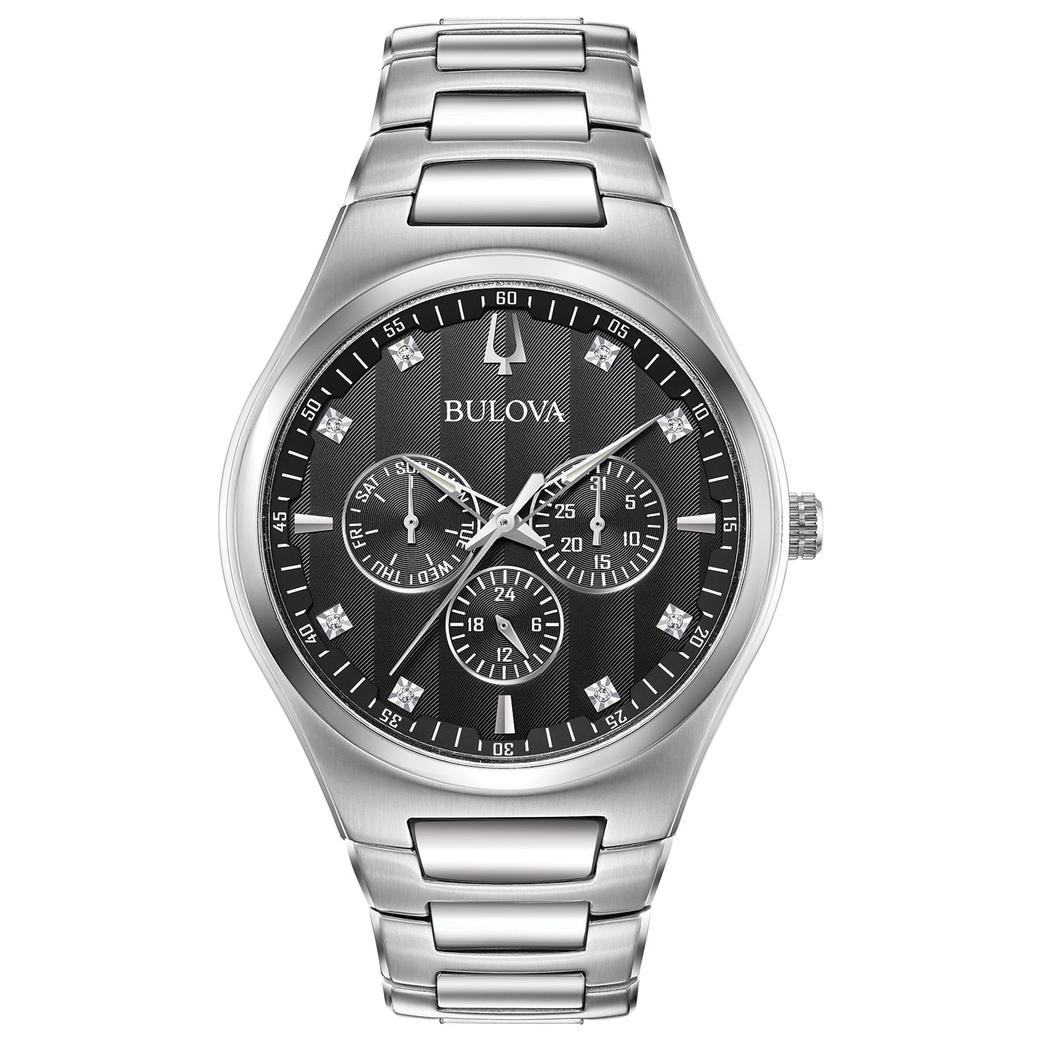 Bulova Men's Dress Classic Multi-Function Watch with Diamonds 96D143 - Curated Treasures Market