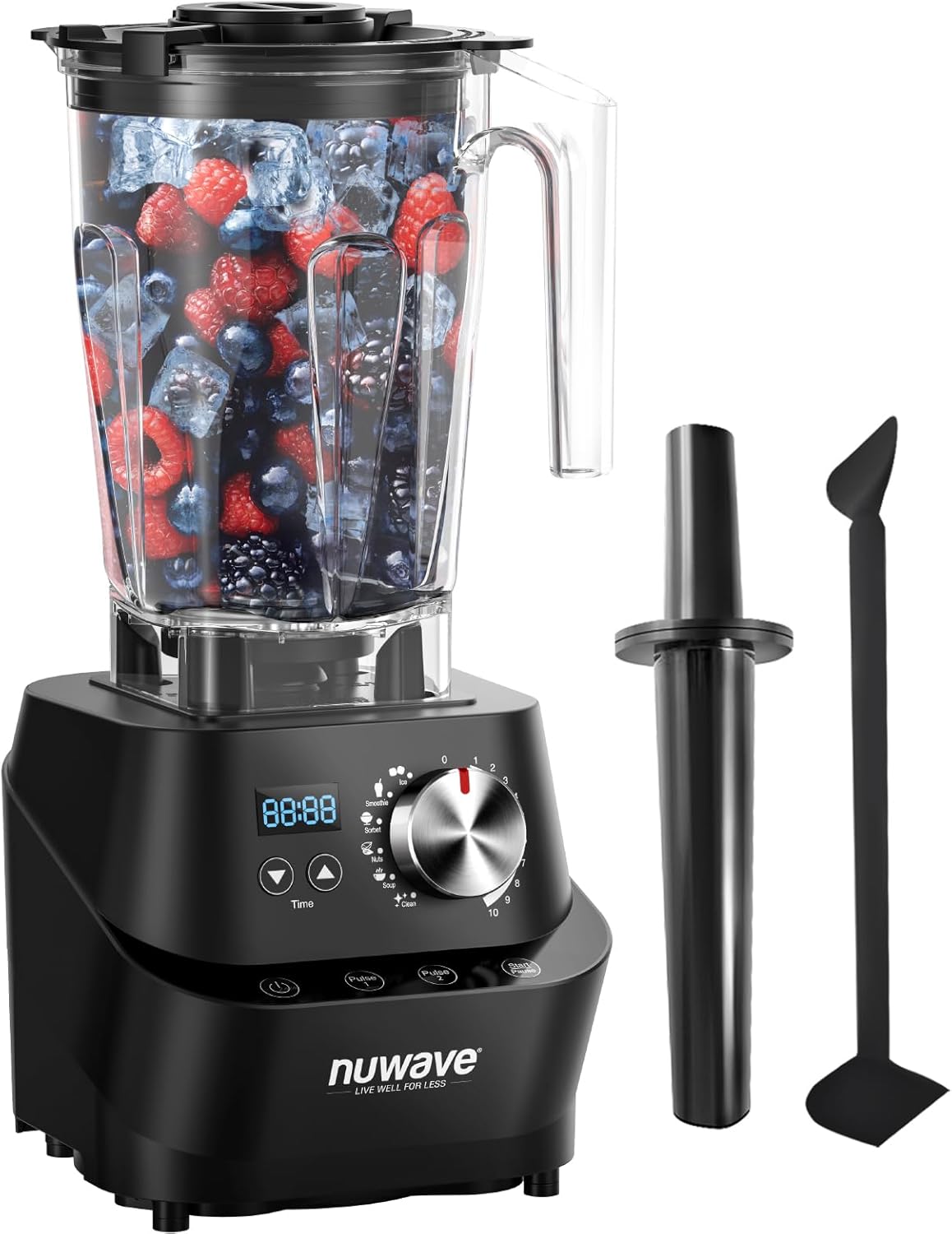 Nuwave Infinity Commercial Blender, Heavy-Duty Smoothie Blender w/ 2.5HP Copper Motor & Laser-Cut Blades, Last 100 Years, Quick Ice Crushing