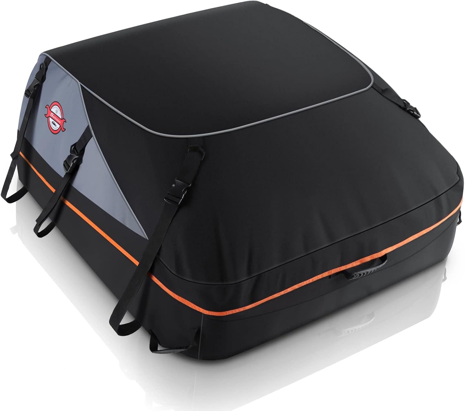 Sailnovo Car Rooftop Cargo Carrier Bag, 21 Cubic Feet 100% Waterproof Heavy Duty 900D Car Roof Bag for All Vehicle with/Without Racks