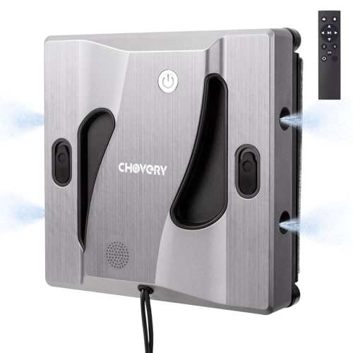 CL4 Window Cleaner Robot with 4 Spray Nozzles 6000Pa Window Cleaning Washer Robot with 5.0 Al Intelligent Navigation 65dB Low Noise Glass Cleaning