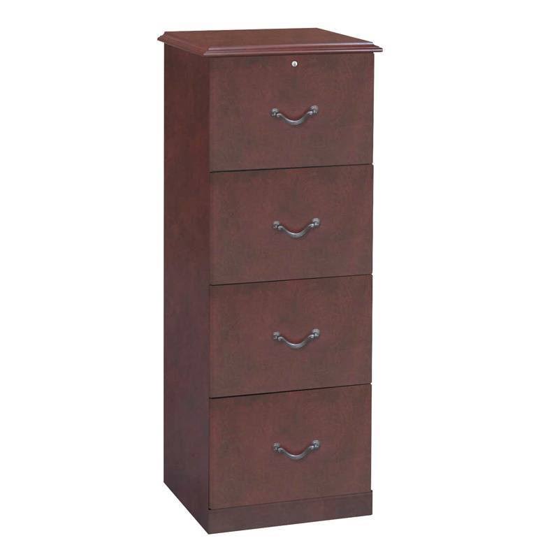 Hayward 4 Drawer Vertical Wood Veneer File Cabinet Cherry - Monroe + James
