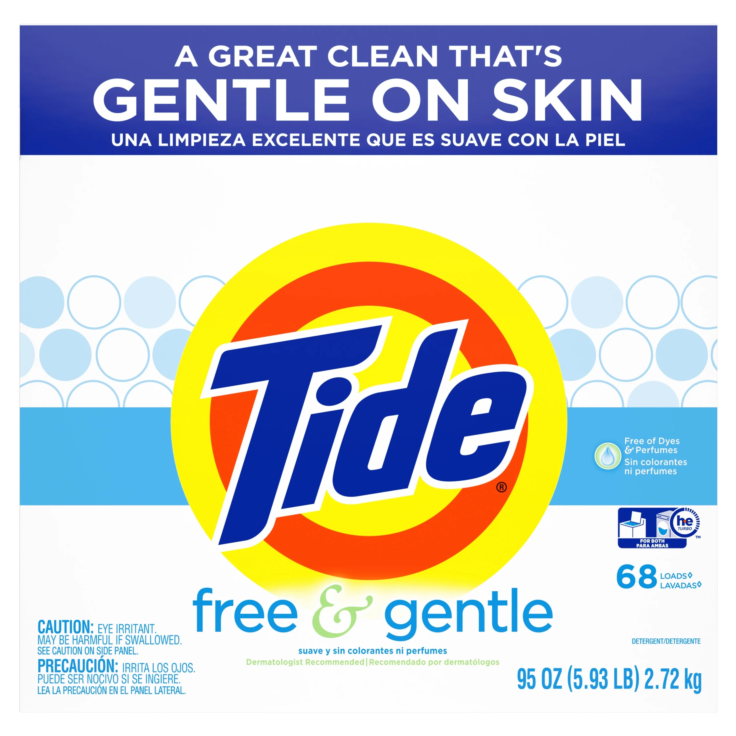 Tide Free and Gentle, 68 Loads Powder Laundry Detergent, 95 oz - Curated Treasures Market