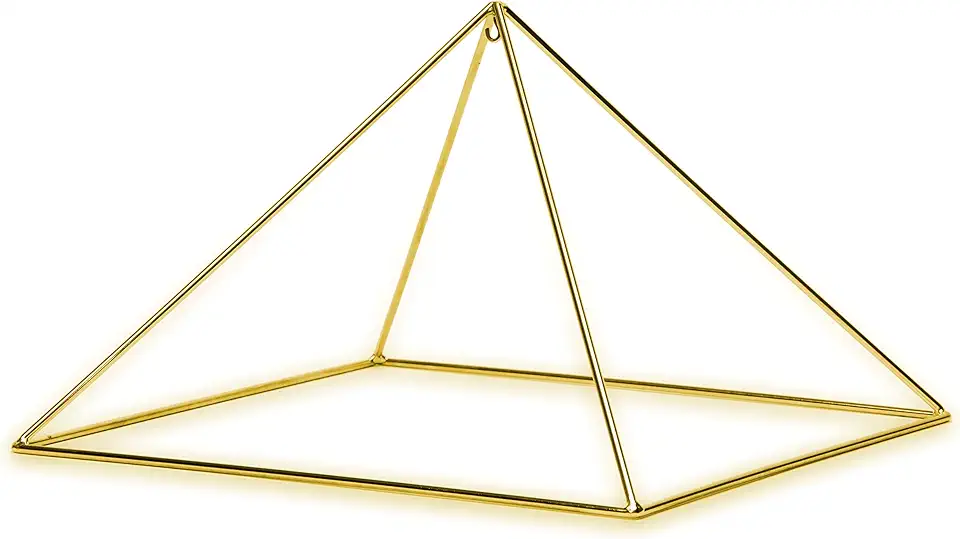Finest Quality 51 Degree 9" 24k Gold-Plated Copper Meditation Pyramid for Healing - Kansas Nuitrition - HNZSDS