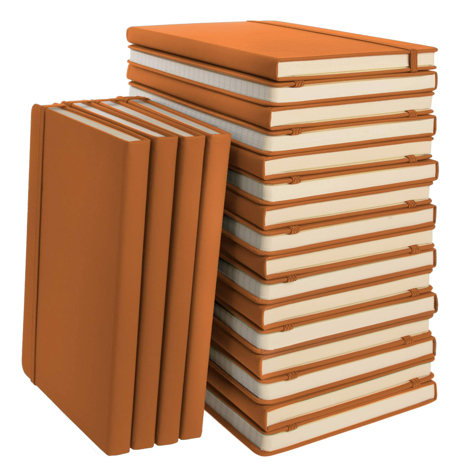 Simply Genius (20pk) A5 Hardcover Journal Notebook, 5.7x8.4, Brown