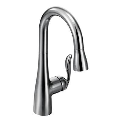 Moen Arbor Pull Down Single Handle Kitchen Faucet with Duralock and Reflex System Finish: Chrome 5995