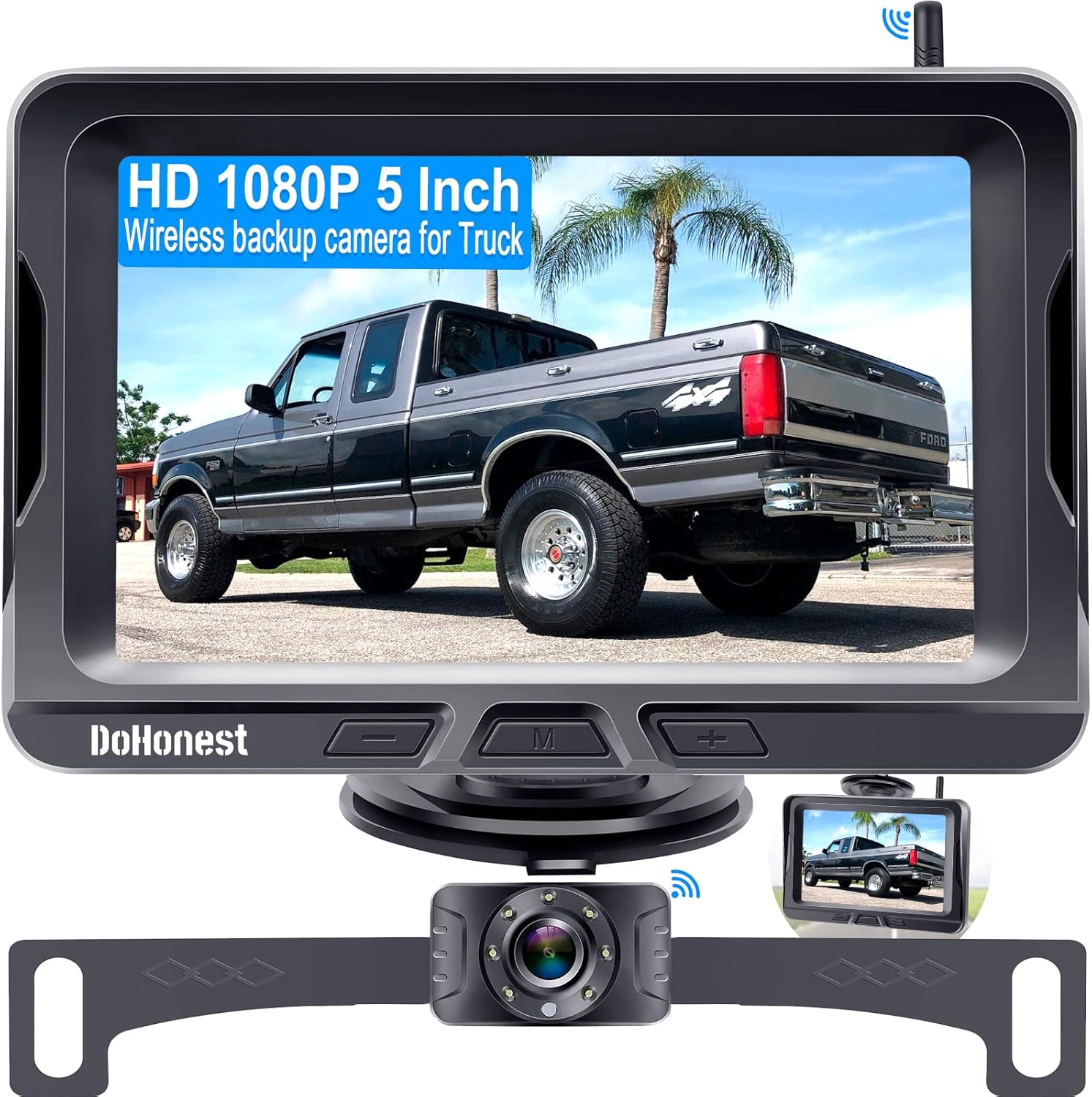Wireless Backup Camera for Car with 5 Monitor