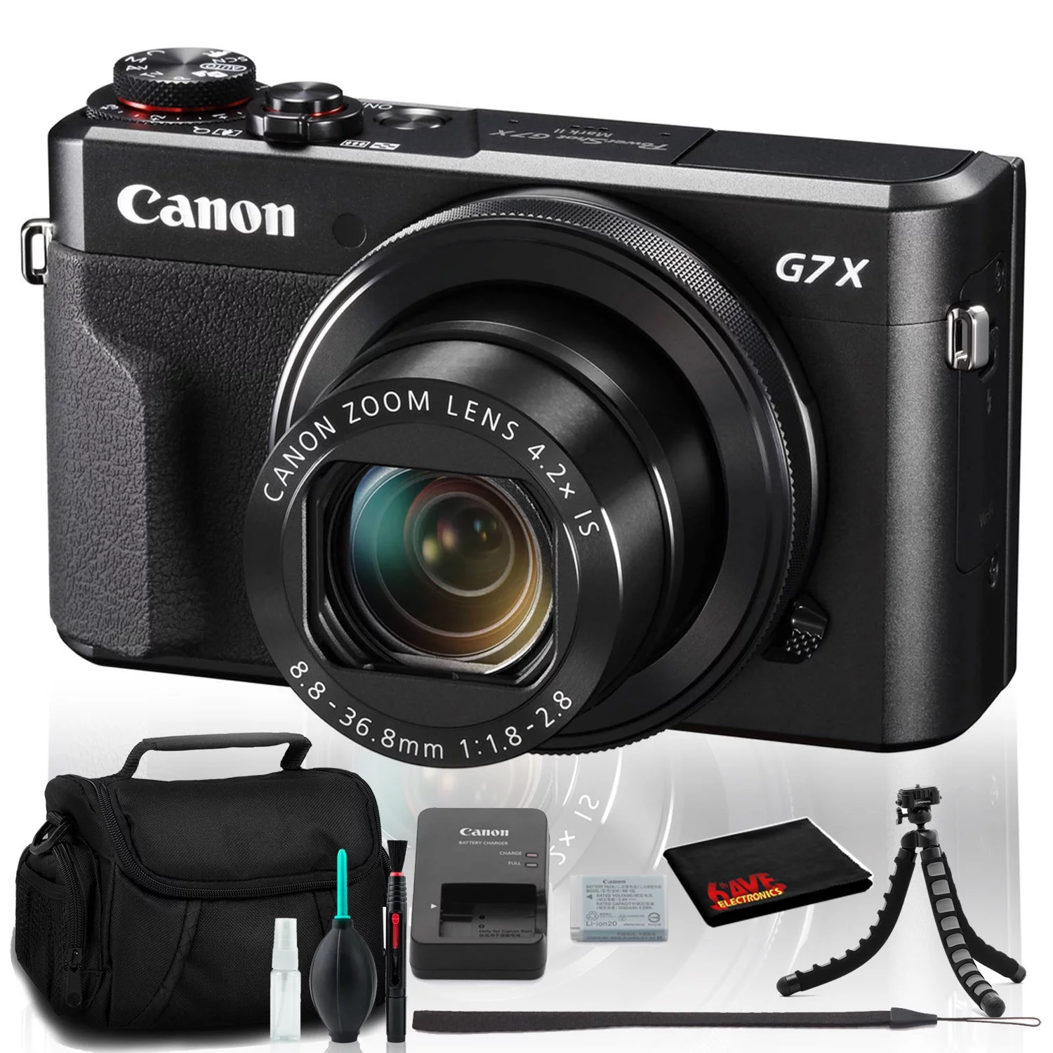 Canon PowerShot G7 X Mark II Digital Camera (Intl Model) With Case and Tripod - Curated Treasures Market