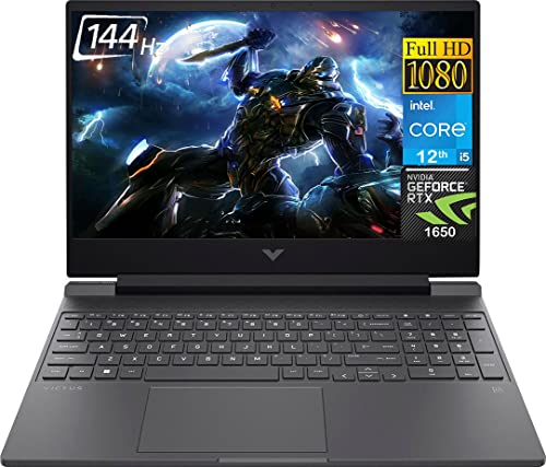 HP 2022 Newest Victus Gaming Laptop, 15.6 Inch FHD 144 Hz Display, Intel-Core i5-12450H, 32GB RAM, 512GB SSD, NVIDIA GeForce GTX 1650, Wi-Fi 6