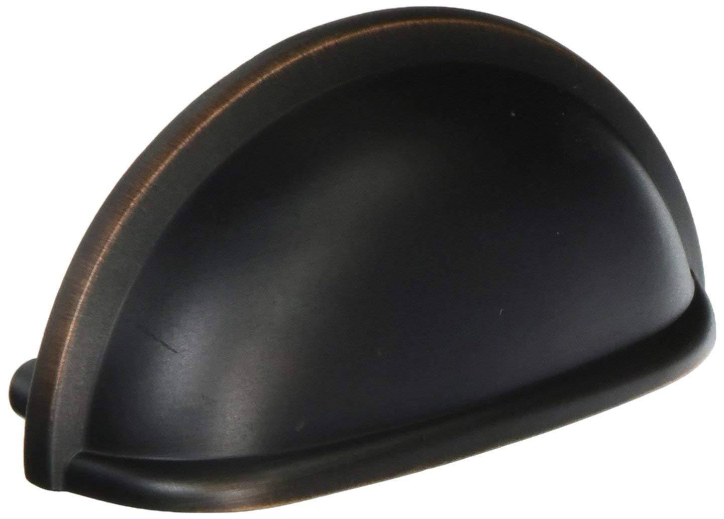 Amerock BP53010-25PACK Allison Value Hardware 3 inch Center to Center Cup Cabinet, Oil Rubbed Bronze