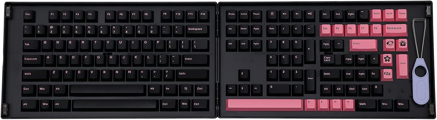 EPOMAKER AKKO Psittacus 157 Keys Double-Shot PBT Cherry Profile Full Keycaps Set, with Custom Storage Box for Mechanical Keyboard Replacement