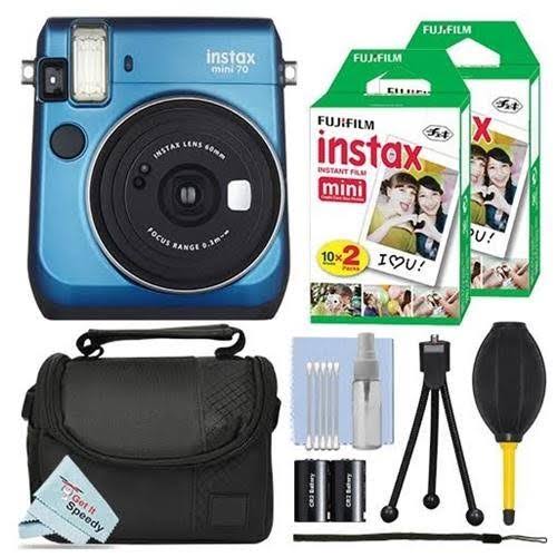 Fujifilm Instax Mini 70 Fuji Instant Film Camera Island Blue + 40 Film