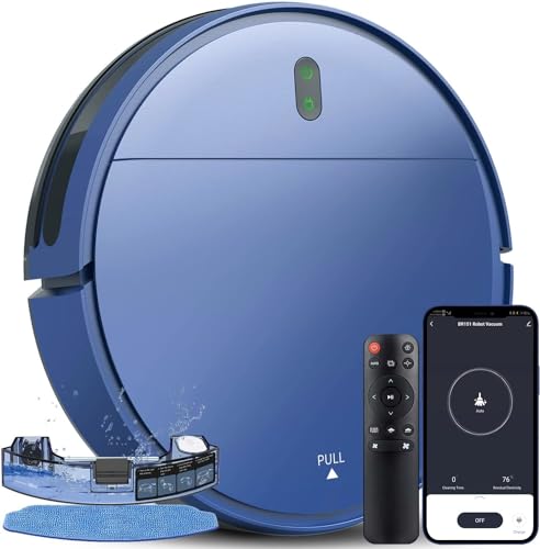 ZCWA Robot Vacuum, Robot Vacuum Cleaner with WiFi/APP/Alexa, Automatic Self-Charging, Robot Vacuum and Mop Combo Perfect for Carpet