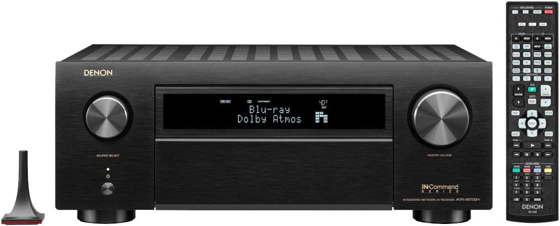 Denon AVR-X6700H 8K Ultra HD 11.2 Channel (140Watt X 11) AV Receiver - 3D Audio & Video with IMAX Enhanced, Built for Gaming, Music Streaming