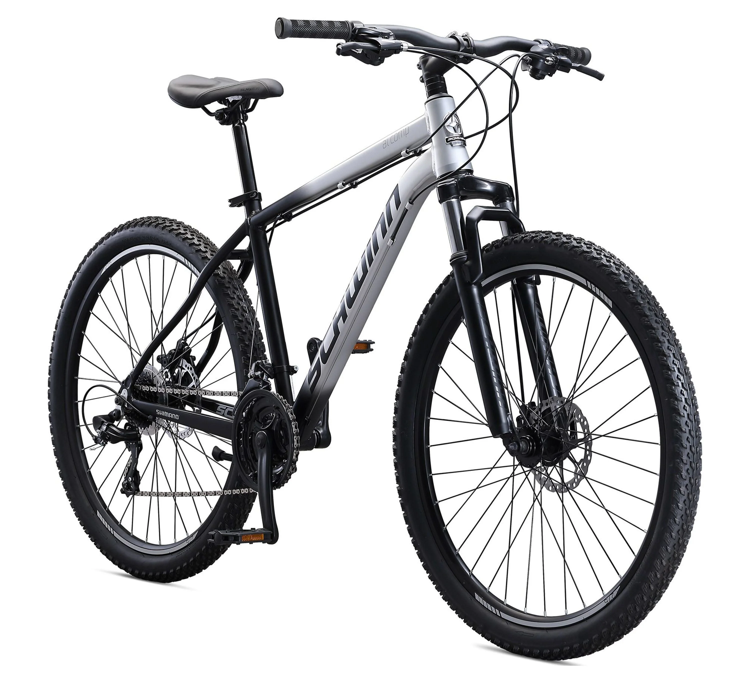 Schwinn AL Comp 27.5 inch Men's Mountain Bike, 21 Speed Adult Bicycle, Grey