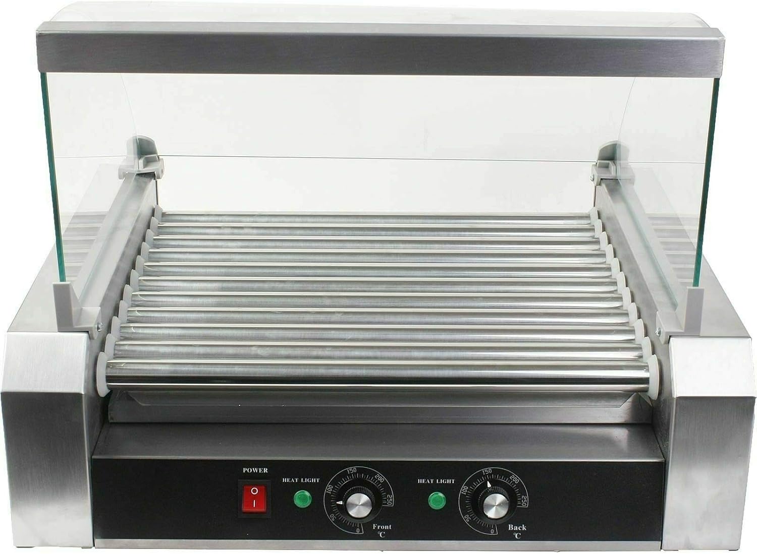 Roller 30 HotDog Grill Cooker Hot Dog 11 Roller Machine Grill Machine W/cover CE New Electric Warmer Stainless