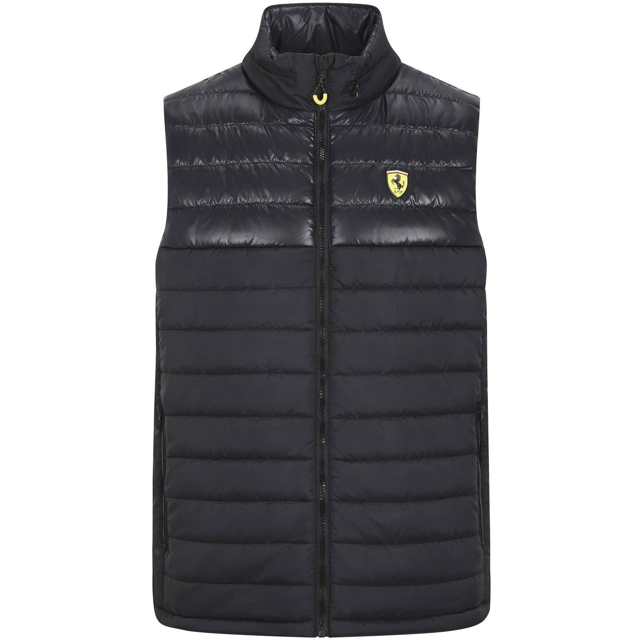Scuderia Ferrari Men&s Padded Vest- Black/Red