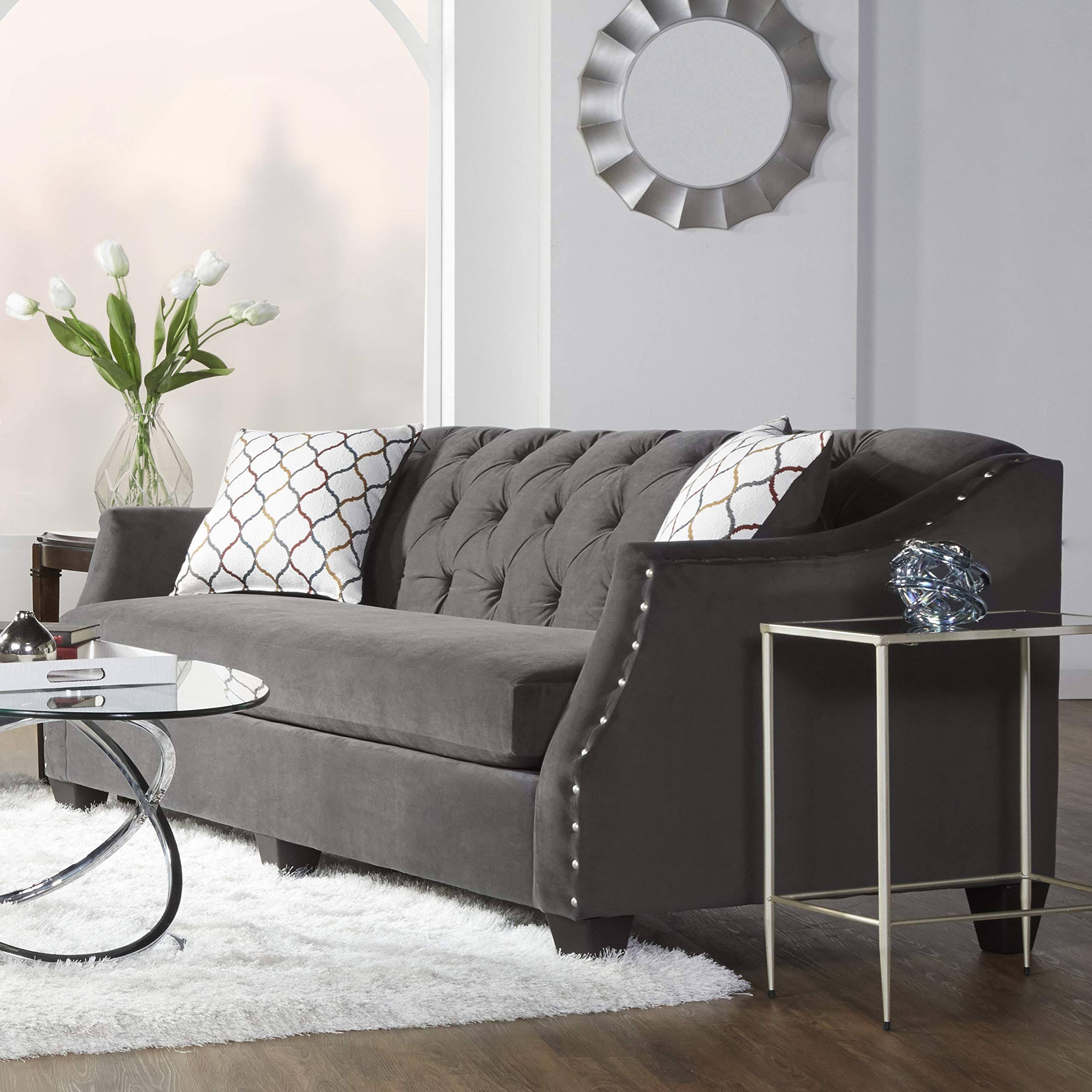 Roundhill Furniture Moselle Sofa Gray