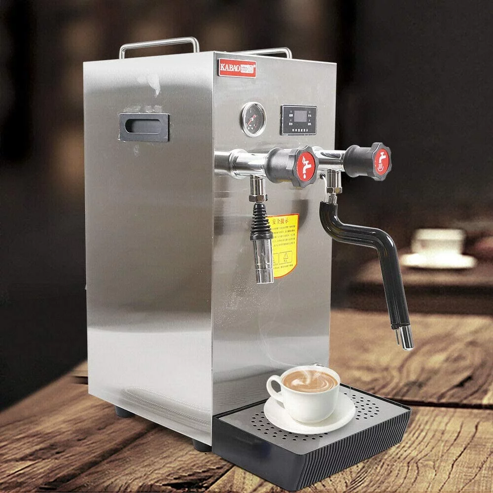 Miumaeov Commercial Milk Frother Electric Multi-Purpose Full-Automatic Boiling Water Frothing Machine with Lcd Display for Coffee Shop Dessert Shop