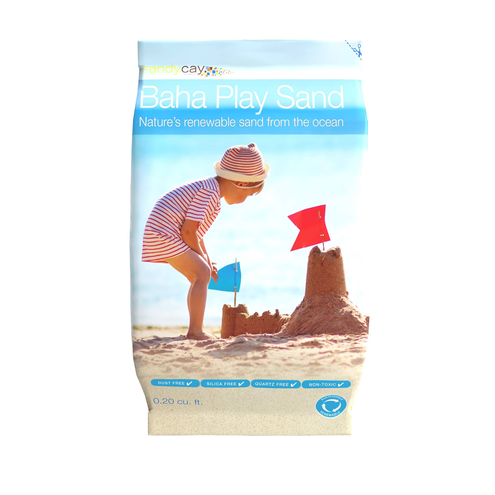 CALCEAN Baha Natural Play Sand 20lb for Sandbox