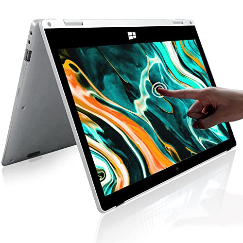 Windows Laptop, 2 in 1 with Touchscreen,11.6 inch FHD Windows 11 Laptops Computer,4GB RAM,256GB SSD Storage