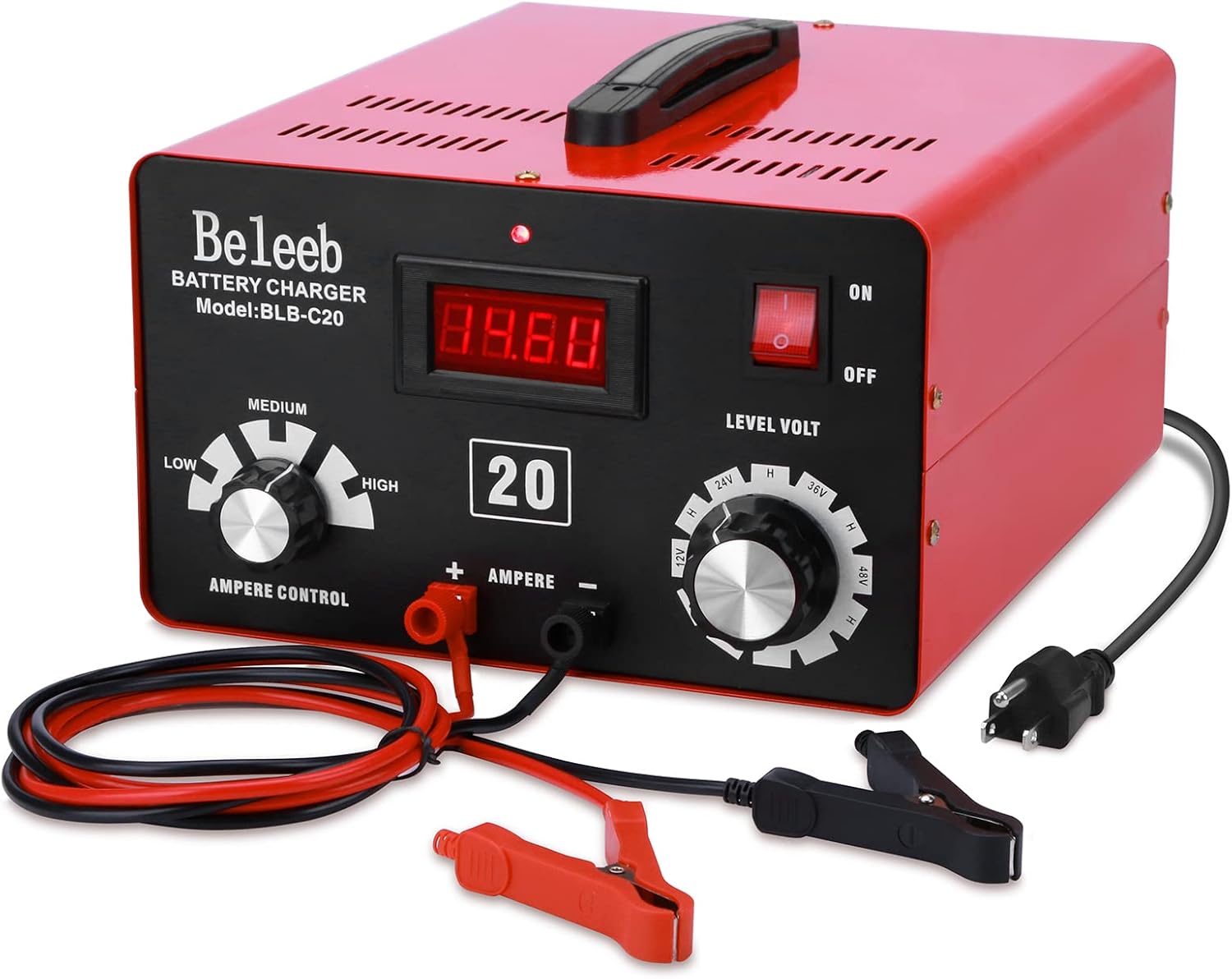 Beleeb C20 Adjustable Battery Charger 12V 24V 36V 48V