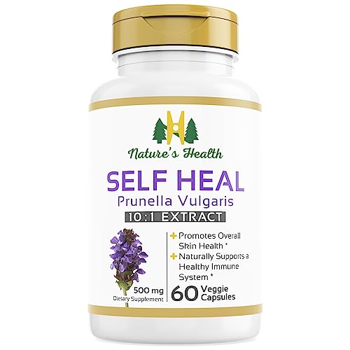 Nature's Health Self Heal Prunella Vulgaris Supplement ?Heal All ?Promote Healthy Skin & Immune System Support ?1000 mg per Serving ?60 Vegetarian