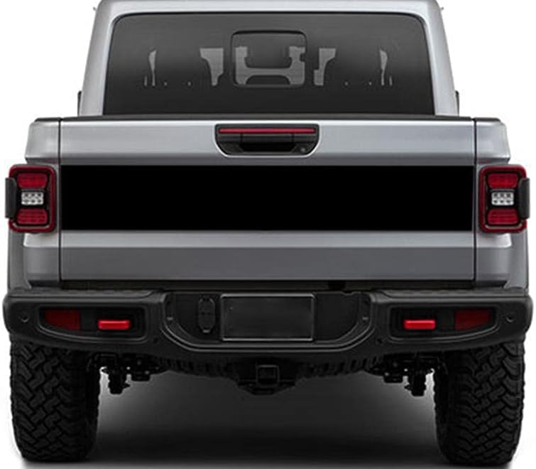 Tailgate Solid Graphics Vinyl Decals Compatible with Jeep JT Gladiator (Black) Pack of 2