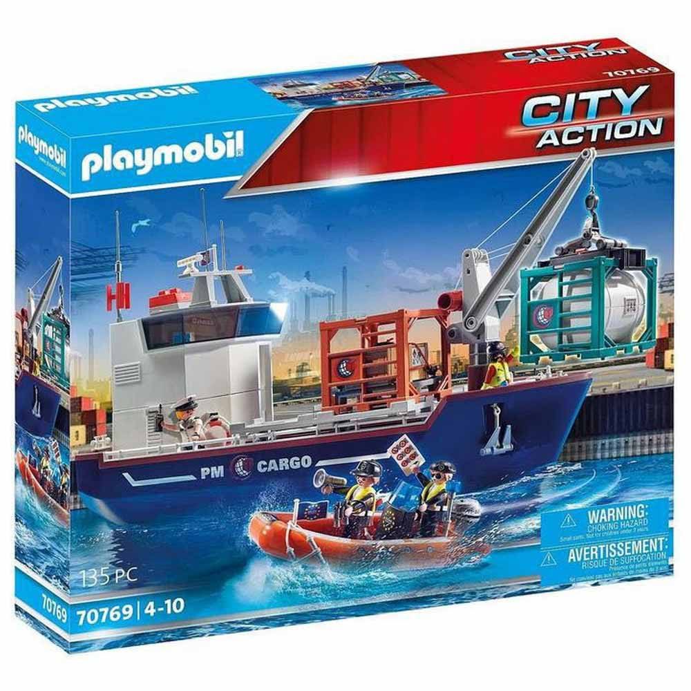 Playmobil 70769 Cargo Ship with Boat