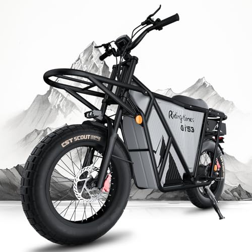 Riding'times GT53 Electric Cargo Bike for Adults 550LBS, 2000W Cargo Ebike, 1123WH Removable Battery, Dual Hydraulic Brakes, NFC Unlock