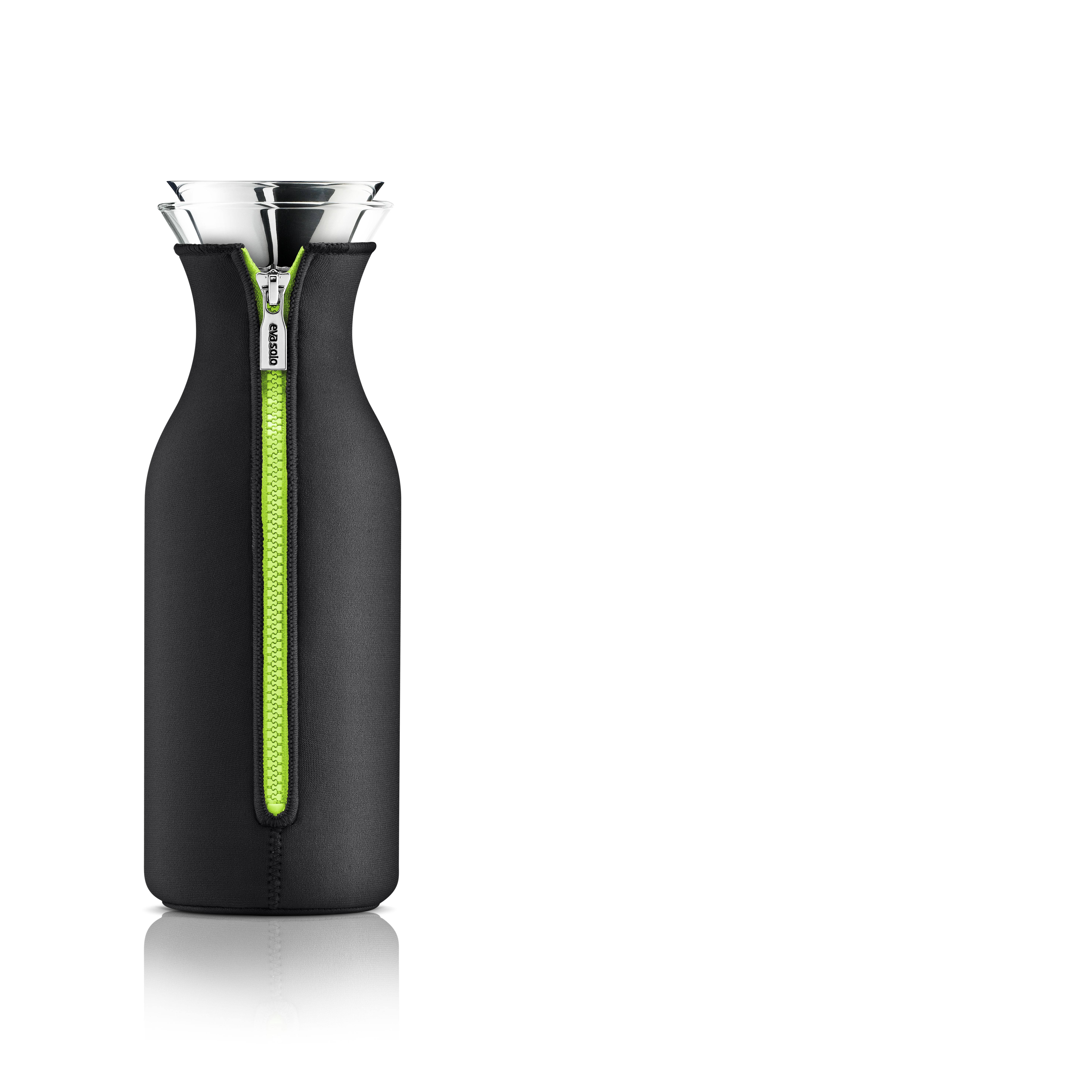 Eva Solo Fridge Carafe with Neoprene COVER, 1-Liter, Black/Lime