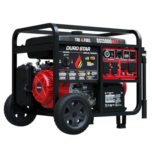 DS13000MX 13,000-Watt 500cc Dual Fuel Portable Generator - Gas and Propane, Remote Electric Start, Whole Home Power Backup, Transfer Switch Ready