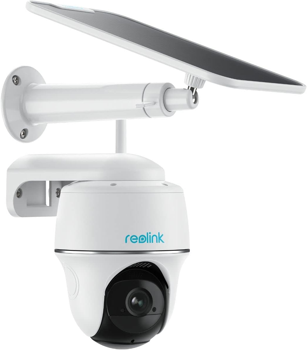 Security Camera Wireless Outdoor, Solar Powered WiFi System, Pan Tilt, 2K Night Vision, 2-Way Talk