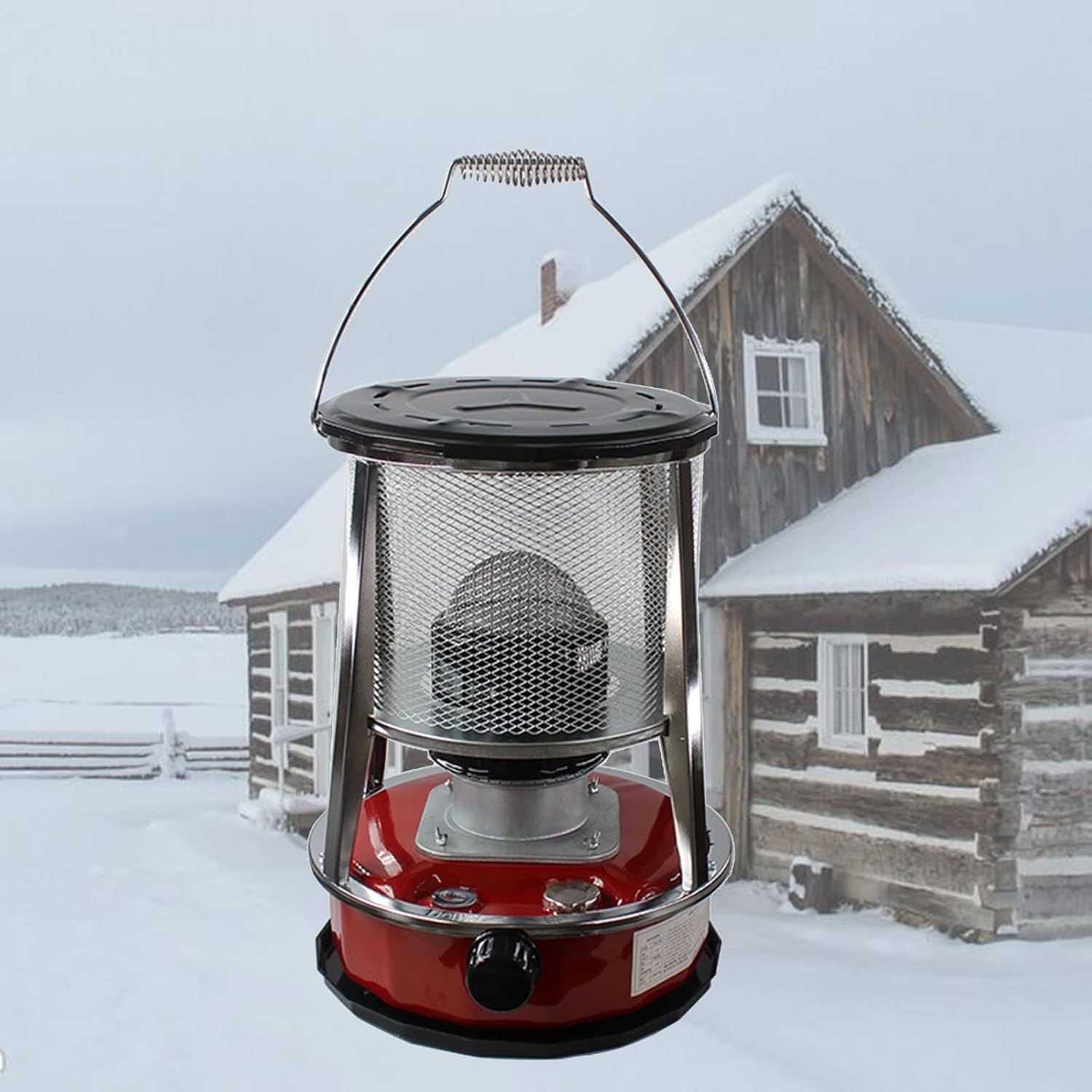 Portable Fuel Depot, Light Coal Stove Heater With Oil Gauge, 4.5L Outdoor Camping Stove