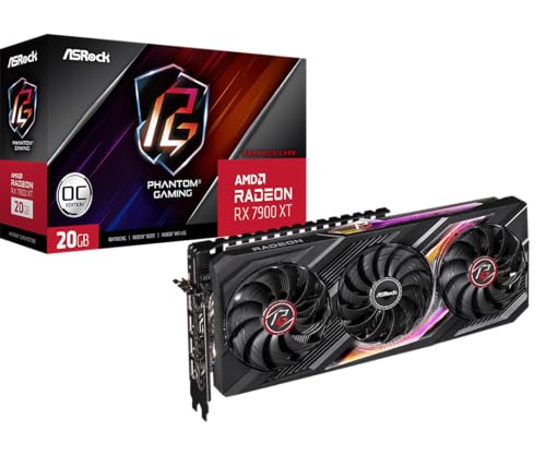 ASRock AMD Radeon RX 7700 XT Challenger 12GB GDDR6 192-bit 0dB Silent Cooling 7680 x 4320 DisplayPort HDMI LED Indicator 18Gbps Dual Fan Graphics Card